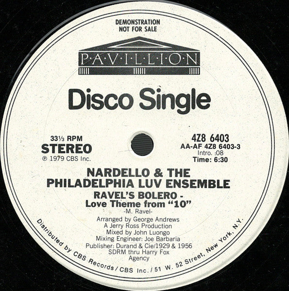 Ravel's Bolero - Love Theme From "10"